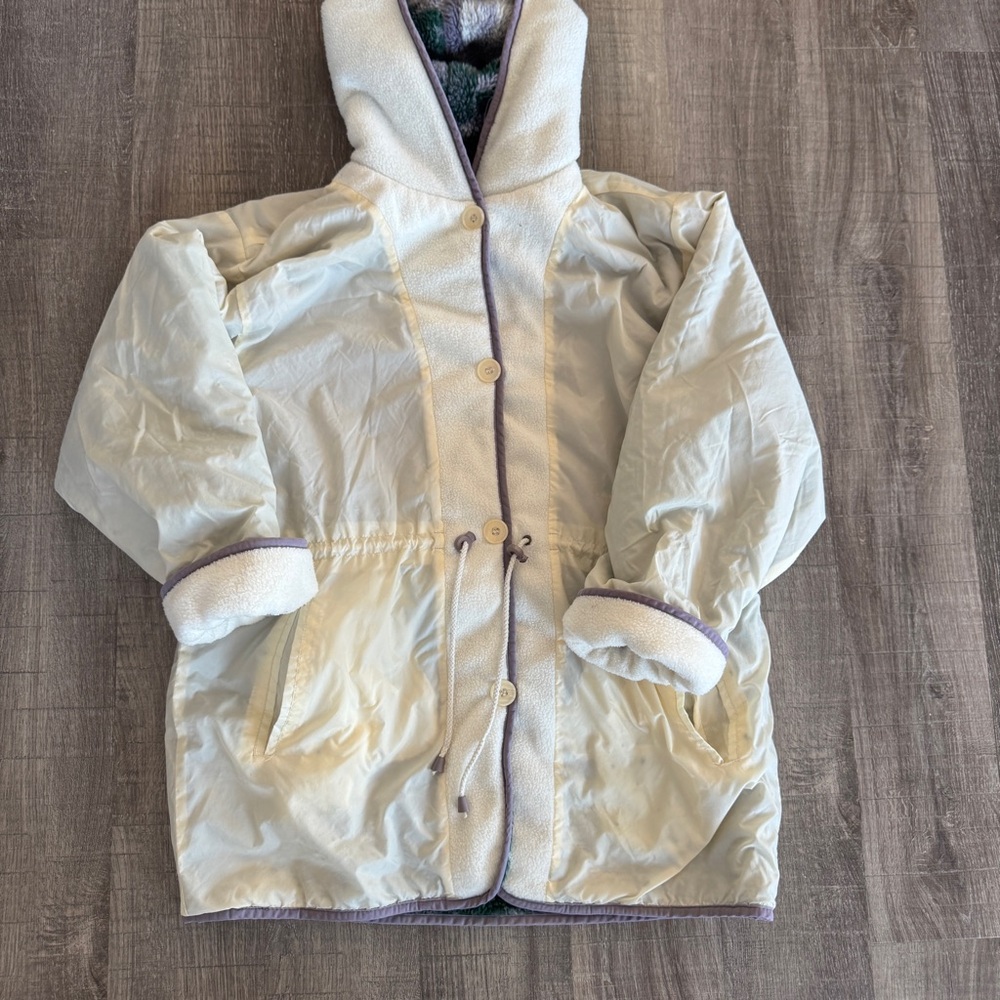 Vintage Reversible Deer Design Fleece Coat - Picture 6 of 8